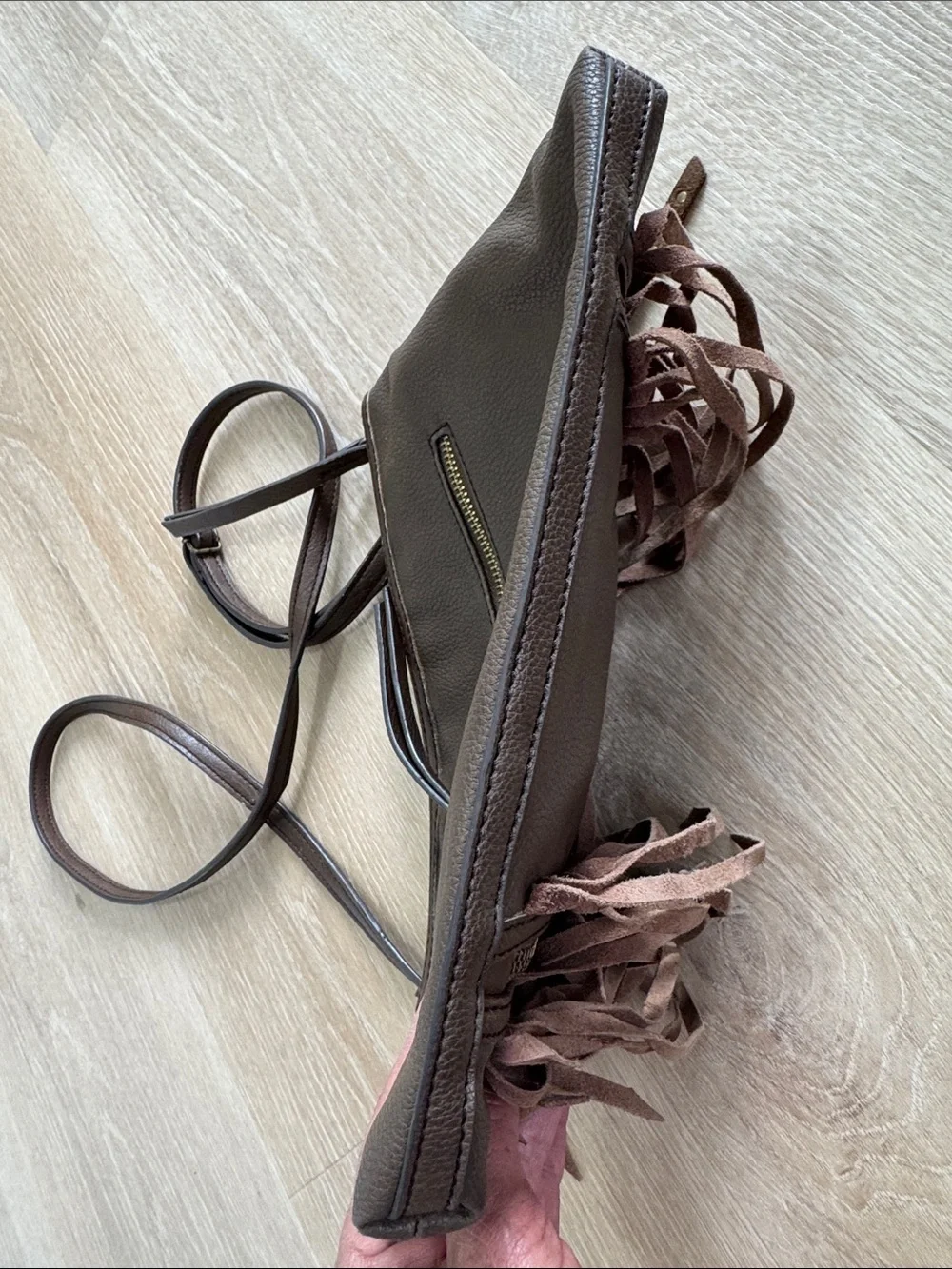 Jessica Simpson Brown Fringe Crossbody Bag